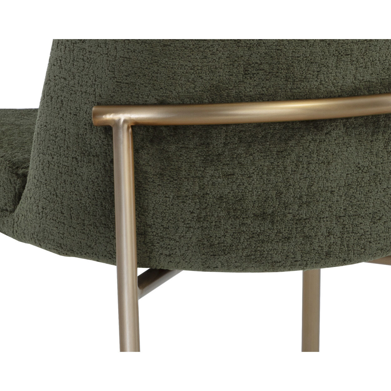 Zeke Antique Brass / Bergen Olive Dining Chair, Set Of 2